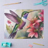 Papier Mousseline Aquarelle de colibri Art Floral (Artisanat)