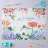 Papier Mousseline Aquarelle de colibri Jardin Découpage florale (Artisanat)