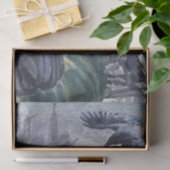 Papier Mousseline Aquarelle de corbeau noir (Cadeau)