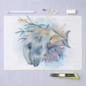 Papier Mousseline Aquarelle de dauphin mignonne (Artisanat)