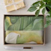 Papier Mousseline Aquarelle de découpage de cala blanc floral (Cadeau)