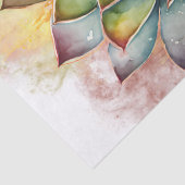 Papier Mousseline Aquarelle de découpage florale Plante Succulente (Détail)