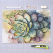 Papier Mousseline Aquarelle de découpage florale Plante Succulente (Artisanat)