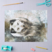 Papier Mousseline Aquarelle de la faune du renard arctique (Artisanat)