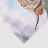 Papier Mousseline Aquarelle de la ferme Cow Highland (Détail)