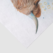 Papier Mousseline Aquarelle de la ferme Cow Highland (Détail)