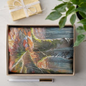 Papier Mousseline Aquarelle de la forêt d'automne renard (Cadeau)