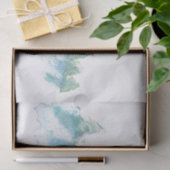 Papier Mousseline Aquarelle de la forêt d'hiver calme (Cadeau)