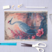 Papier Mousseline Aquarelle de la grue à couronne rouge (Artisanat)