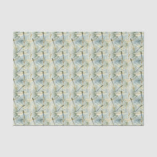 Papier Mousseline Aquarelle de libellule paisible