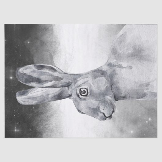 Papier Mousseline Aquarelle de lièvre (Recto)