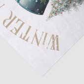 Papier Mousseline Aquarelle de neige Noël d'hiver (Détail)