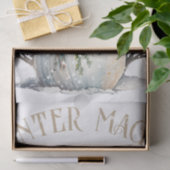 Papier Mousseline Aquarelle de neige Noël d'hiver (Cadeau)