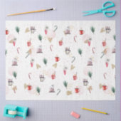 Papier Mousseline Aquarelle de Noël GoldI Design 1 (Artisanat)