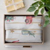 Papier Mousseline Aquarelle de Noël GoldI Design 11 (Cadeau)