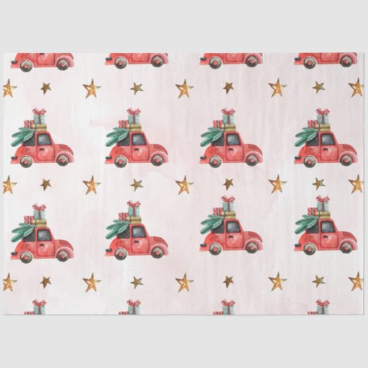 Papier Mousseline Aquarelle de Noël GoldI Design 17 (Recto)