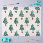 Papier Mousseline Aquarelle de Noël GoldI Design 6 (Artisanat)