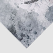 Papier Mousseline Aquarelle de Noël Winter Stag (Détail)