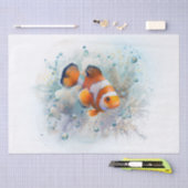 Papier Mousseline Aquarelle de poisson clown tropical (Artisanat)