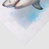 Papier Mousseline Aquarelle de requin (Détail)