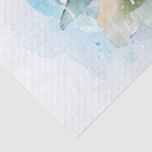 Papier Mousseline Aquarelle de requin (Détail)