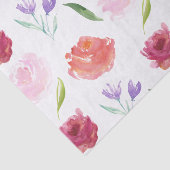 Papier Mousseline Aquarelle de roses florale (Détail)