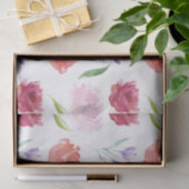 Papier Mousseline Aquarelle de roses florale (Cadeau)
