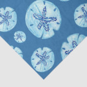 Papier Mousseline Aquarelle de sable bleu turquoise (Détail)