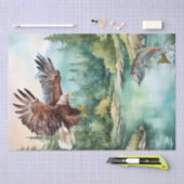 Papier Mousseline Aquarelle de truite de la rivière Bald Eagle (Artisanat)