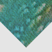 Papier Mousseline Aquarelle de vert bleu (Détail)