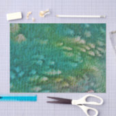 Papier Mousseline Aquarelle de vert bleu (Artisanat)