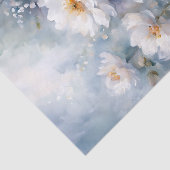 Papier Mousseline Aquarelle délicate Fleurs blanches artistiques (Détail)