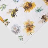 Papier Mousseline Aquarelle des abeilles miel (Détail)