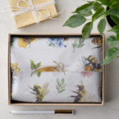 Papier Mousseline Aquarelle des abeilles miel (Cadeau)