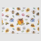 Papier Mousseline Aquarelle des abeilles miel (Recto)