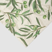 Papier Mousseline Aquarelle des branches d'olive (Détail)