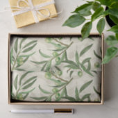 Papier Mousseline Aquarelle des branches d'olive (Cadeau)