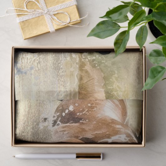 Papier Mousseline Aquarelle des Chevaux sauvages (Cadeau)