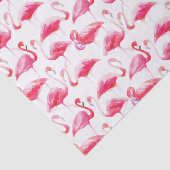 Papier Mousseline Aquarelle d'été Flamingo rose brillant (Détail)