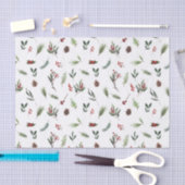 Papier Mousseline Aquarelle d'hiver rouge simple et chaude Noël (Artisanat)