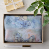 Papier Mousseline Aquarelle d'hiver Wolf Grey Hunter (Cadeau)