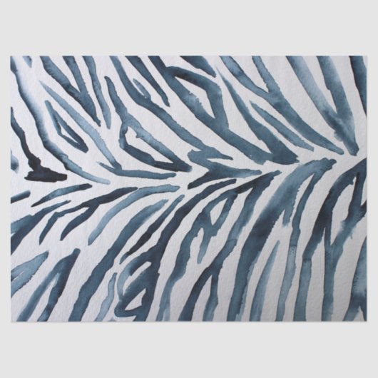 Papier Mousseline Aquarelle d'impression noir blanc Zebra (Recto)