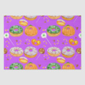 Papier Mousseline Aquarelle Donut-licious Happy Halloween bonbon (Recto)
