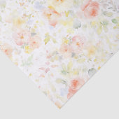 Papier Mousseline Aquarelle douce Fleurs Élégante Romantique (Détail)