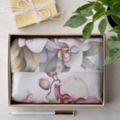 Papier Mousseline Aquarelle douce florale de l'orchidée (Cadeau)