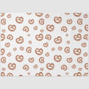Papier Mousseline Aquarelle douce salée Motif Pretzel