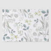 Papier Mousseline Aquarelle douce Verdure botanique Eucalyptus (Recto)