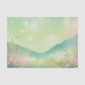 Papier Mousseline Aquarelle Dreamy Meadow en Pastel