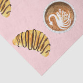 Papier Mousseline Aquarelle du Croissant Latte Et Chocolat (Détail)