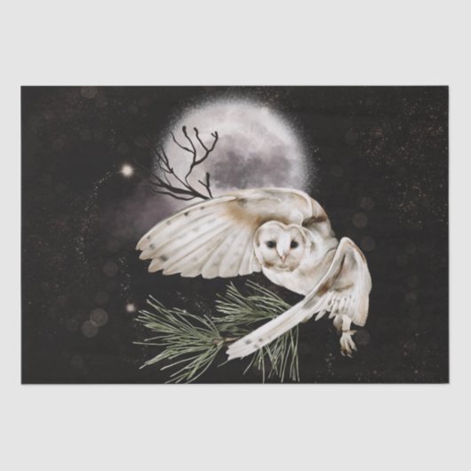 Papier Mousseline Aquarelle du hibou (Recto)